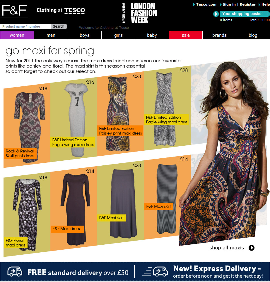 tesco maxi dresses uk